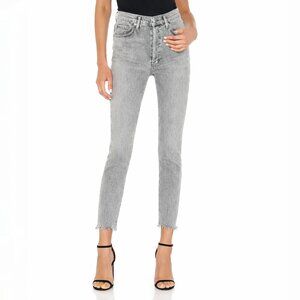 AGOLDE Nico High Rise Skinny Jeans | Model Off Duty Capsule Denim | Gray | Size